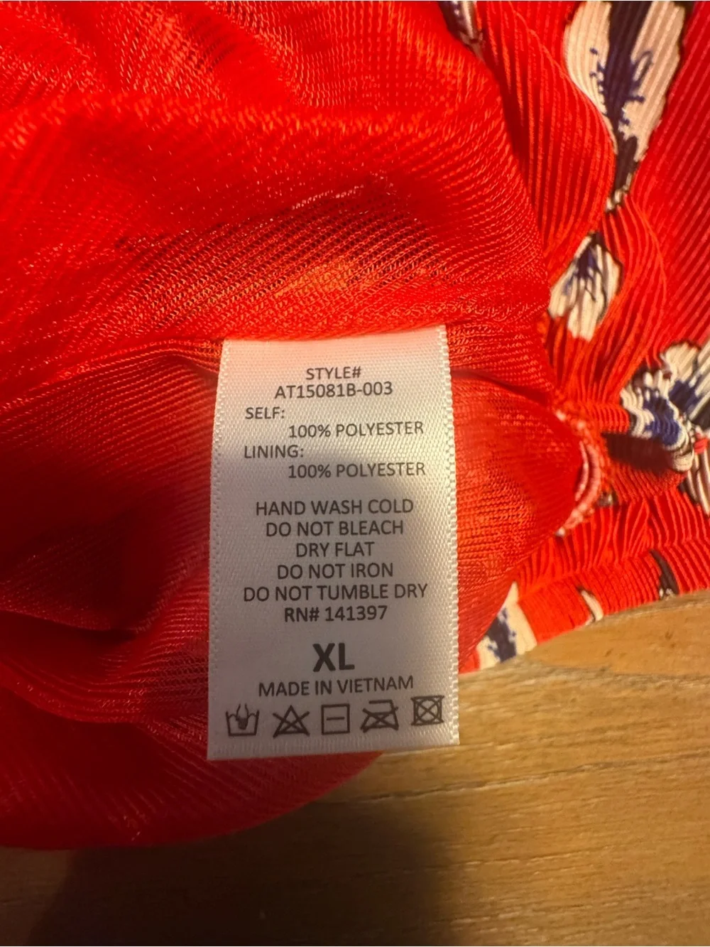 Astr Red Floral Wrap Blouse